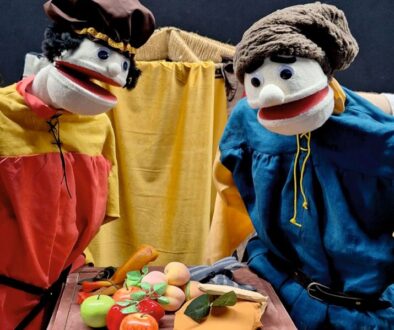 stoliczku nakryj się teatr trójkąt plakat