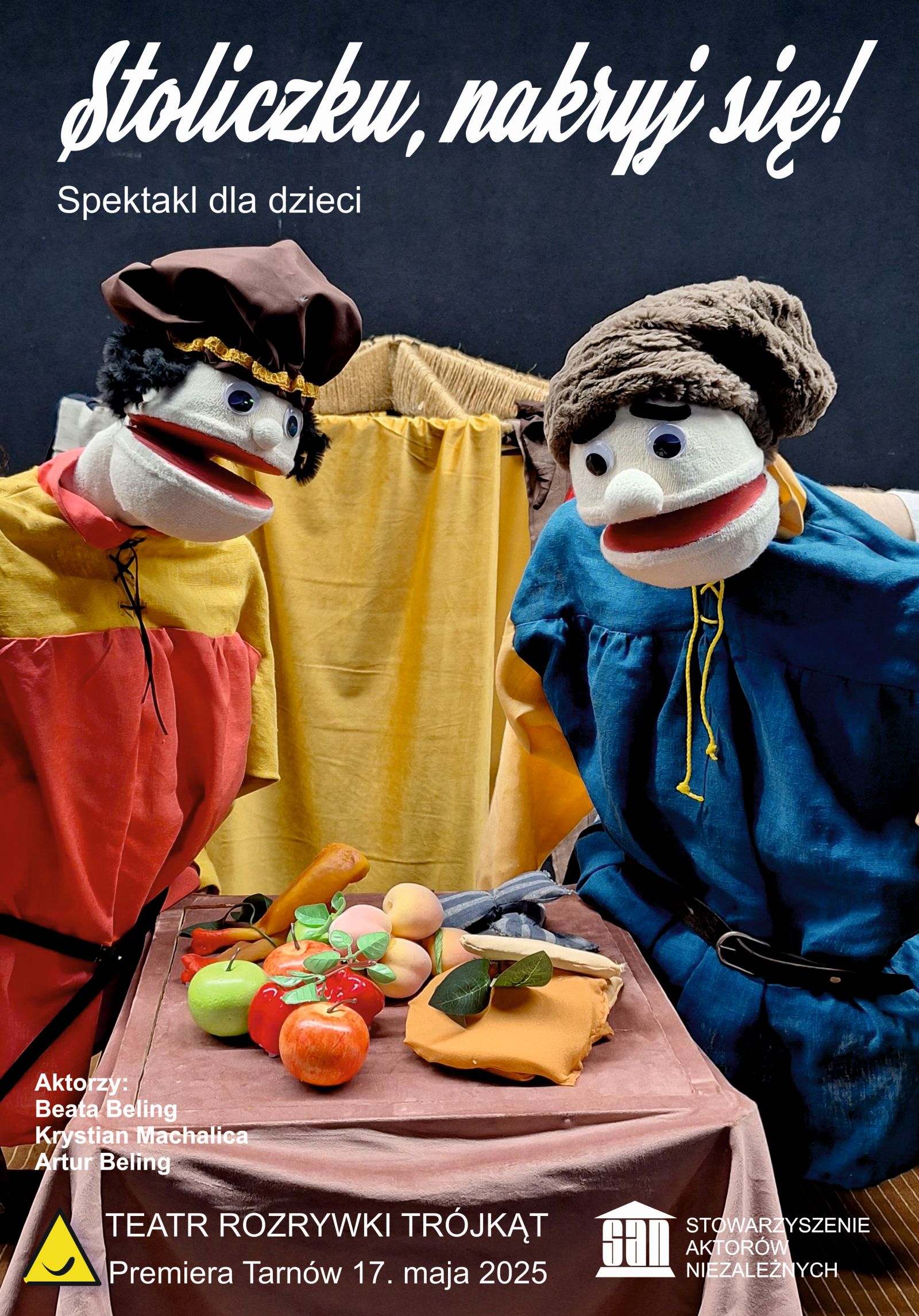 stoliczku nakryj się teatr trójkąt plakat